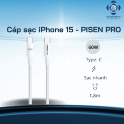 cáp sạc iphone 15 pisen pro