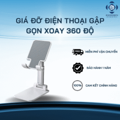giá đỡ điện thoại gập gọn xoay 360 độ