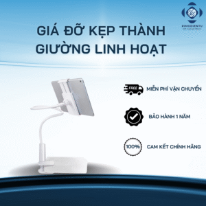 Giá đỡ kẹp thành giường linh hoạt cho người lười