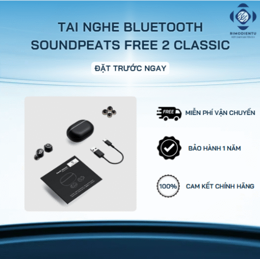 tai nghe bluetooth soundpeats free 2 classic